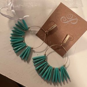 Plunder Turquoise and Gold Earrings